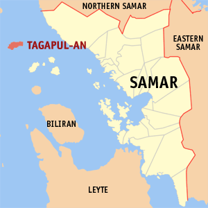 Mapa han Samar nga Probinsya nga nagpapakita kon hain an Tagapul-an