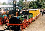 Replica eerste locomotief in Duitsland, type Stephenson Patentee