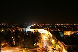 Brăila Old Town, night view