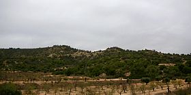 Vue de l'Alto de los Auts depuis le sud.