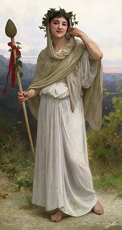 Bacante com seu tirso, Bouguereau, 1894