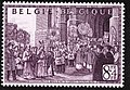 Timbre postal commémorant la consécration de la basilique de Koekelberg du 14 octobre 1951.