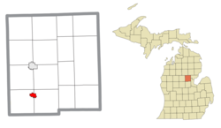 Location within Gladwin County