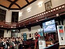 ☎∈ The Cambridge Union Society debating chamber during the 2011 Cambridge Festival of Ideas.