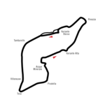 Tracé du circuit d’Imola en 1994.