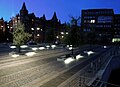 Der Dar-es-Salaam-Platz in der Speicherstadt/ Hamburg am Abend (Sept. 2016)