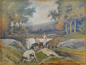 Mujeres bañándose, 1916, Musée national des Beaux-Arts de Buenos Aires