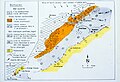 4. Au Bathonien (- 165 Ma) le bras de mer transgresse au sud; chenaux de marée au Nord.