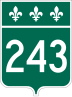 Route 243 marker