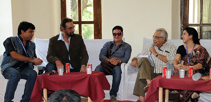 "Chai n Chat" session-A section for the first time @ IFFI. A Platform to meet & discuss the world of cinema with the eminent film personalities with Kabir Bedi, Dhritiman Chatterjee, Vinay Pathak and Nirupama Kotru.jpg