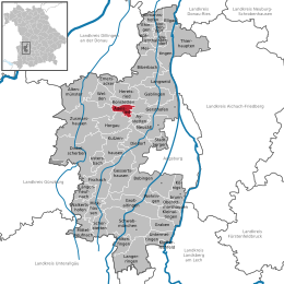 Adelsried - Localizazion