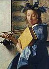 Clio, détail d'une peinture de Johannes Vermeer
