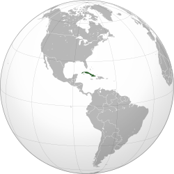 Location o  Cuba  (green)