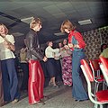 Image 13Flared jeans and trousers were popular with both sexes as can be seen at this East German disco party in 1977. In the socialist part of Germany (until 1990), the government regarded western influences on cultural life of their population very critical, but factually tolerated them in many fields. (from 1970s in fashion)