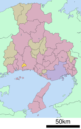 Lokasi Distrik Ibo di Prefektur Hyōgo