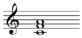 Second inversion F major chord: C,F,A.