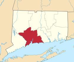 Elhelyezkedése Connecticut államban