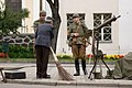 Polish reenactors with a MG on wz. 36 tripod in AA position