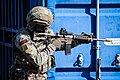 Příslušník britských Royal Marines s karabinou L119A1