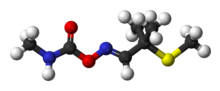 Ball-and-stick model of aldicarb