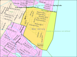 Census Bureau map of Sea Girt, New Jersey