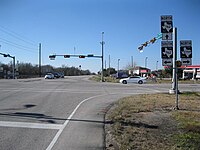 View northwest at FM 762 and Crabb River Rd