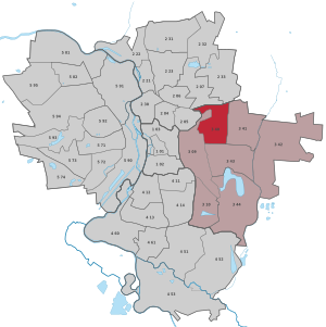 Lage des Stadtteils Diemitz in Halle (Saale) (anklickbare Karte)