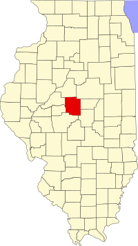 Locatie van Logan County in Illinois