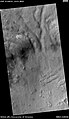 Рельеф около гор Нереид, снимок орбитального аппарата MRO