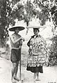 Two farmers Tonkin wearing thúng hats, 1919