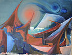 ohne Titel, Gemälde, Öl auf Leinwand, 95 × 75 cm, 1974