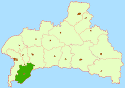Маларыцкі раён на мапе