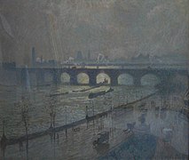 Waterloo Bridge, soleil et pluie. Mars (1916), Musées royaux des Beaux-Arts de Belgique (inv. 4298)