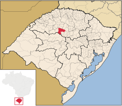 Localização de Cruz Alta no Rio Grande do Sul