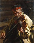 Hins Anders, fiddler or spelman, 1904 (Thiel Gallery)