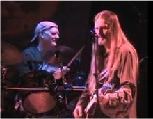 Bill Kreutzmann (left) and Scott Murawski (right) performing with BK3 in New Haven, CT