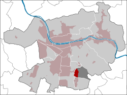 Lage des Stadtteils Boxberg in Heidelberg