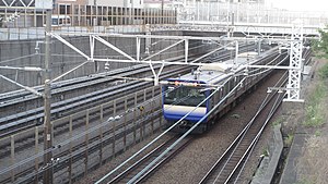 東急池上線（御嶽山駅）との交差地点付近