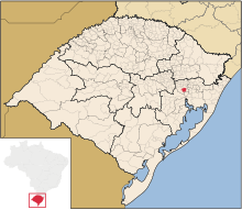 Locator map of Capela de Santana in Rio Grande do Sul.svg