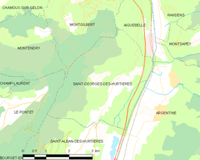 Poziția localității Saint-Georges-d'Hurtières