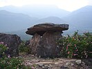 A dolmen erected by Neolithic people in Marayur، كيرلا.