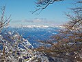 Vista de les muntanyes Mikuni des de la meitat del mont Kurobi.