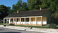 Creole House in Prairie du Rocher, Illinois, built 1800, expanded with stud-based construction and sided in 1858.