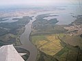 Vista aérea da região das ilhas