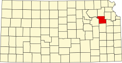 Shawnee County na mapě Kansasu