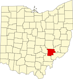 Morganin piirikunta Ohion kartalla