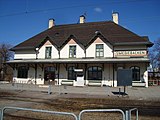 Smedjebackens järnvägsstation.