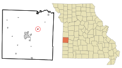 Location of Walker, Missouri