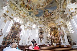 Barokk templombelső, Wieskirche