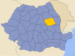 Letak County Bacău di Rumania